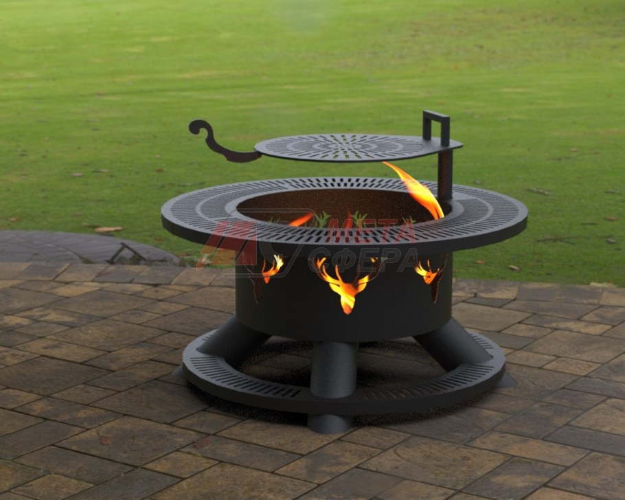 Круглый мангал из кирпича