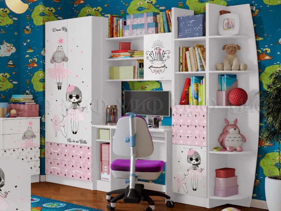 Модульная стенка Мальвина Шервуд патина