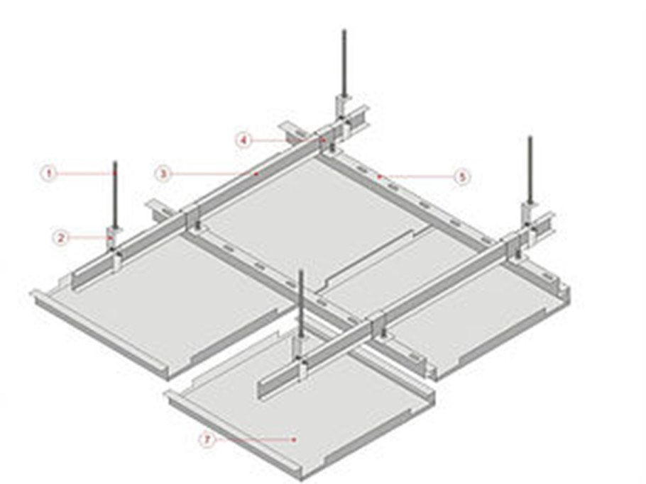 Потолок Армстронг в разрезе чертеж