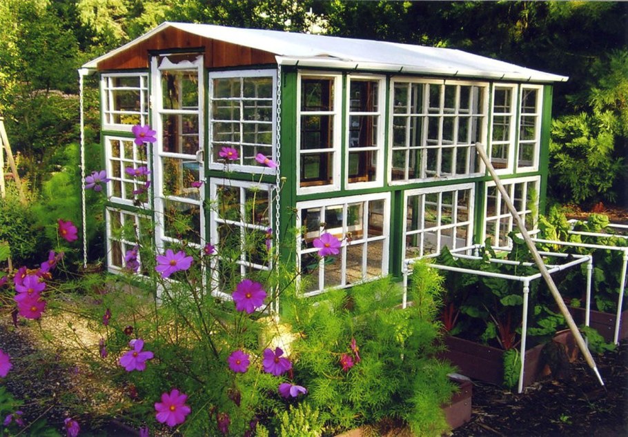 Оранжерея из старых рам
