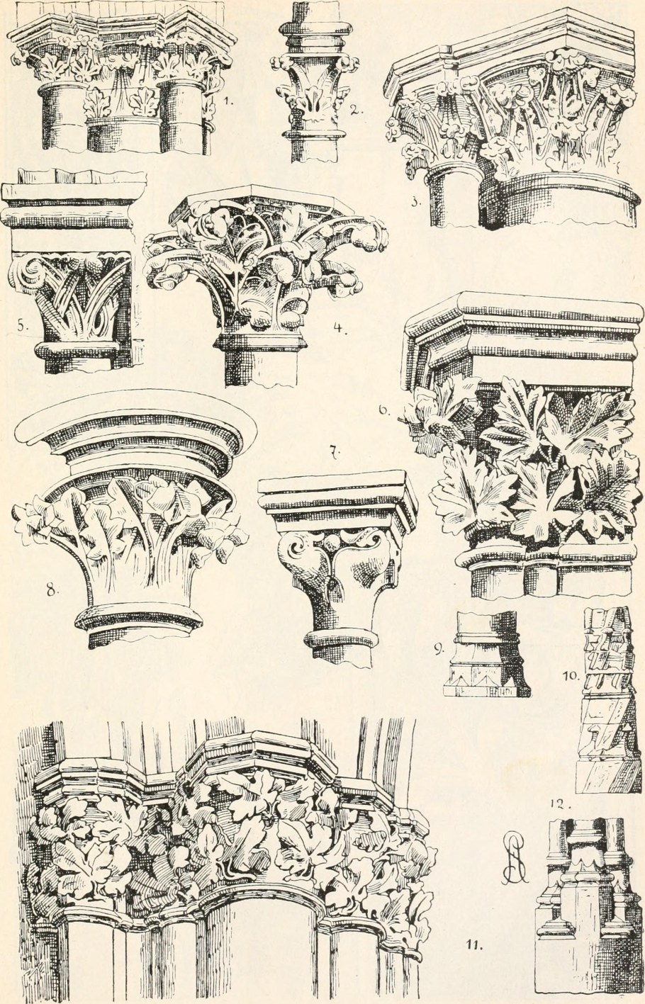Капители Готика чертеж