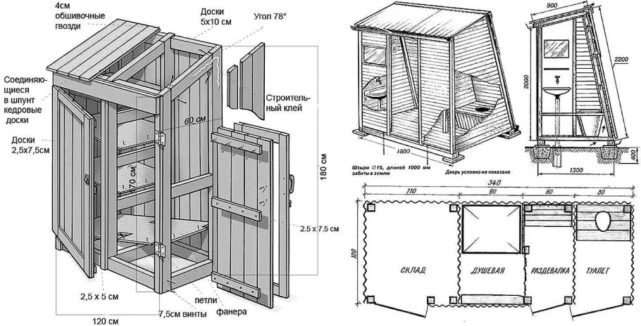 Чертеж каркасного сарая 4х3