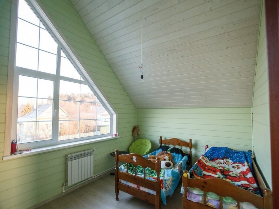 Серая вагонка в интерьере на даче