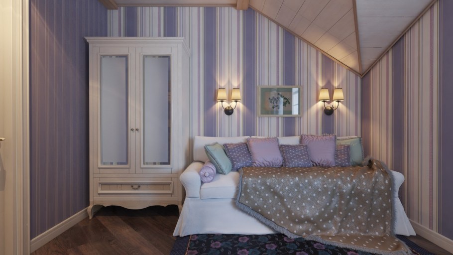 Вагонка крашенная в интерьере