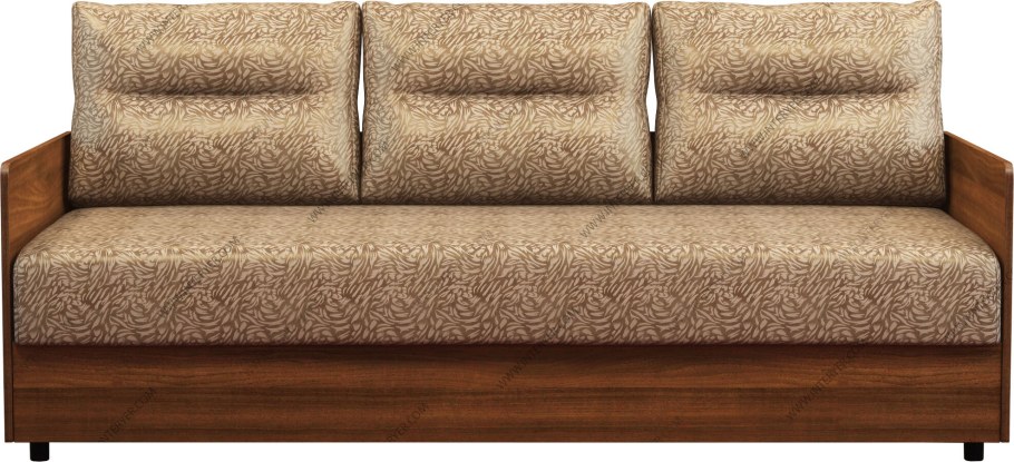 Тахта "Мишель" 1,2*1,9 м - 01-коричневый флок/кожа кор. SL