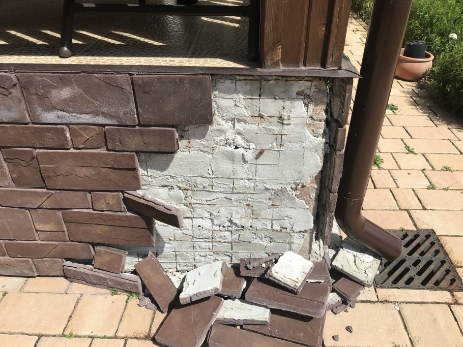 Незаглубленный бутовый фундамент