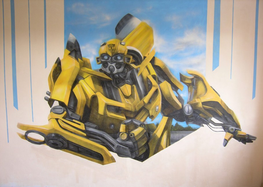 Бамблби роспись стены