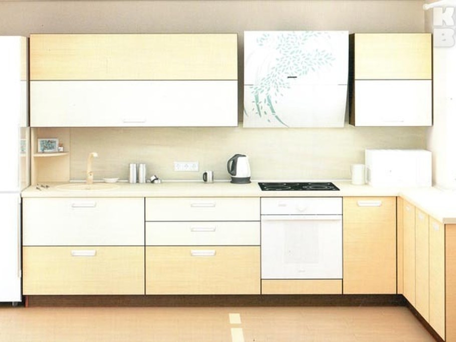 Кухонные шкафы на разном уровне