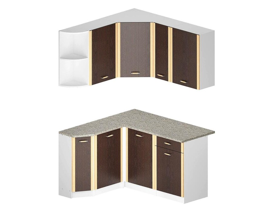 Проекты кухонь с навесными ящиками