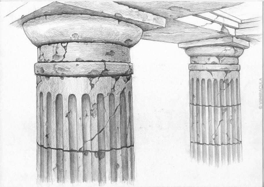 Цилиндр в архитектуре древней колонны