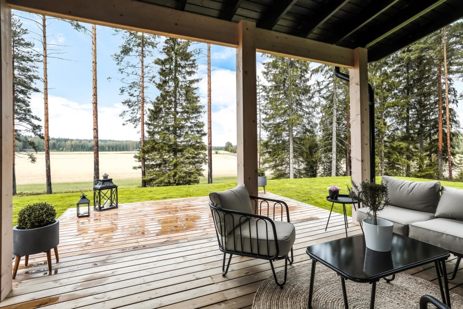 Одноэтажный фахверковый дом Восход 90