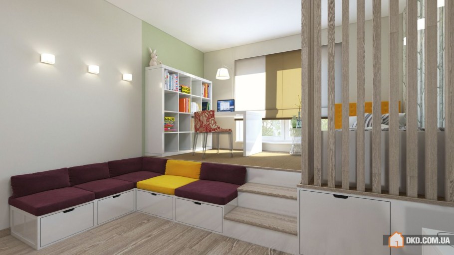 Детская комната с подиумом