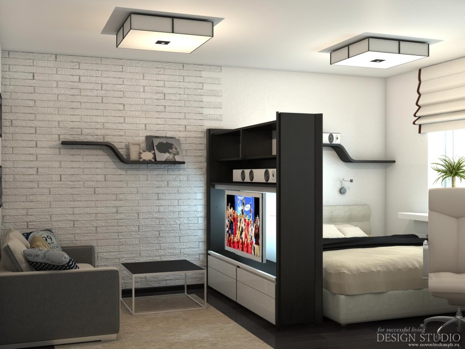 Планировка мебели в однокомнатной квартире