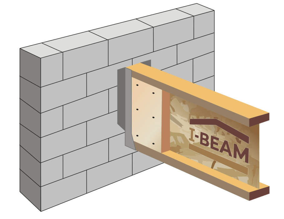 Опора бруса 50х300