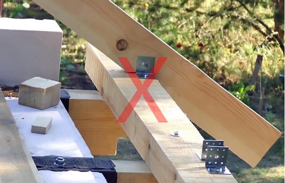 Глухари крепеж бруса 100х200 балки перекрытия