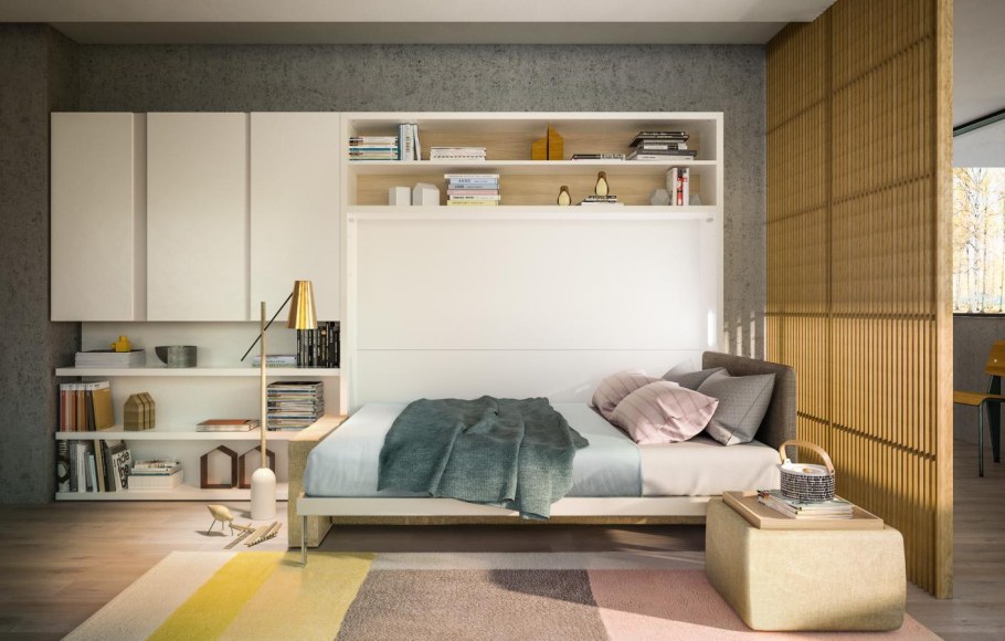 Шкаф вокруг дивана