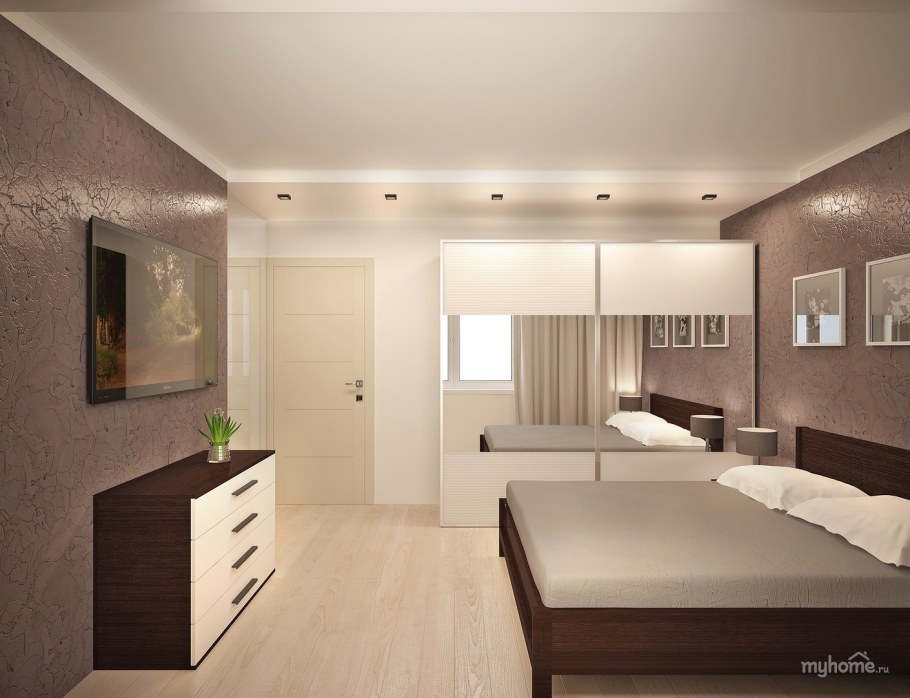 Мебель цвета махагон в интерьере