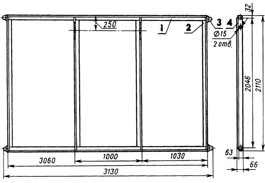 Гараж 6 на 6 чертеж