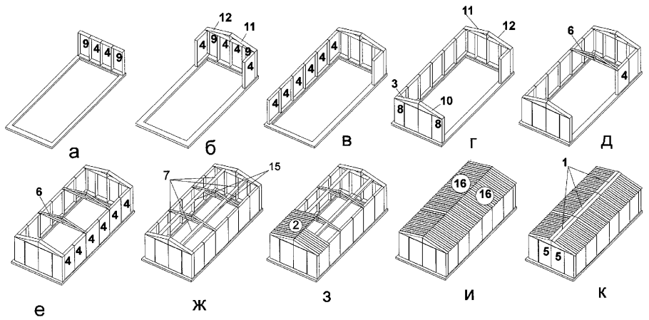 Чертеж каркасного сарая 4х3