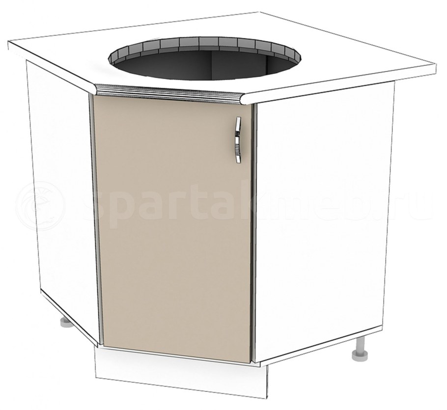 Угловая тумба под мойку 800х800