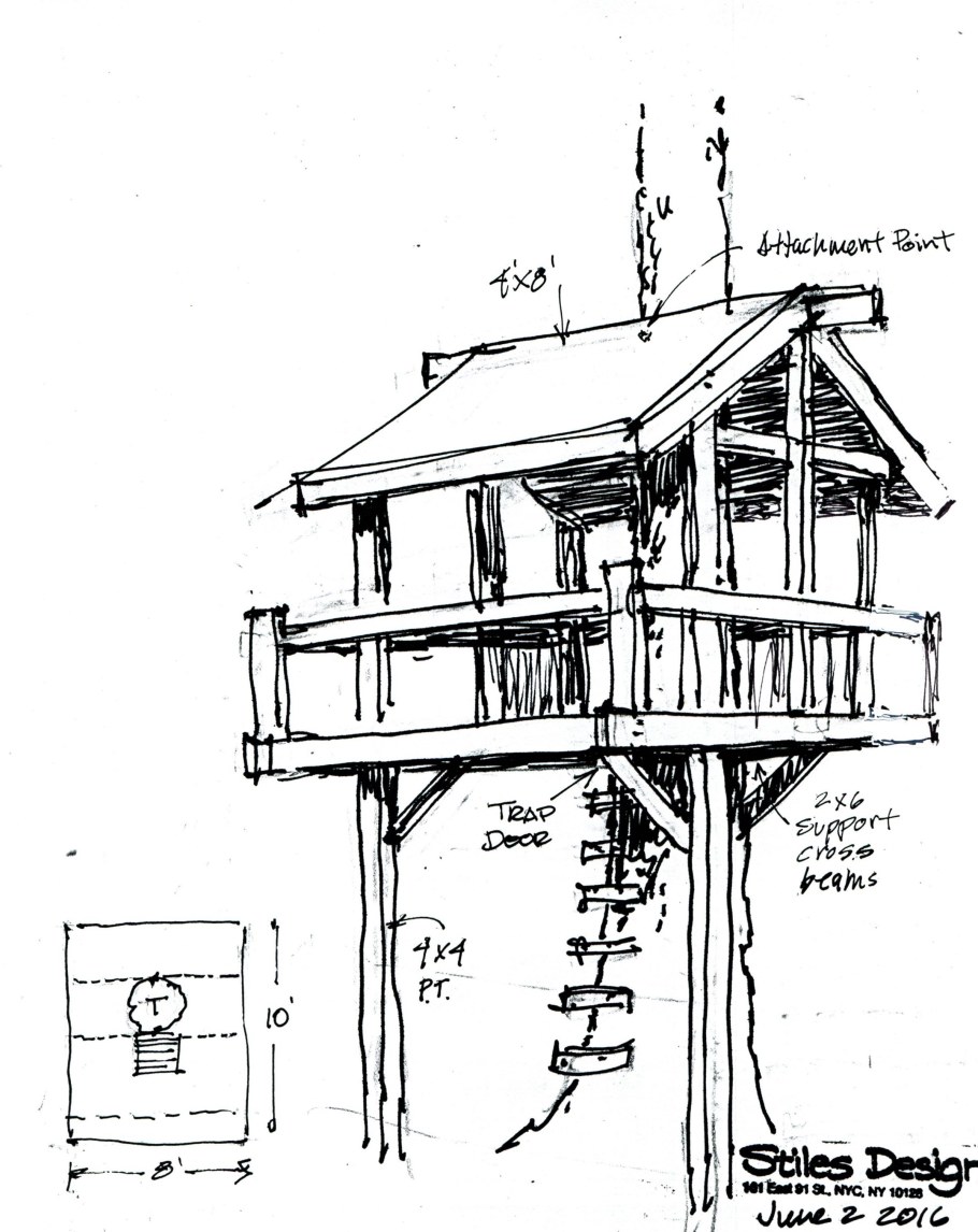 Дома на деревьях будущего с водой