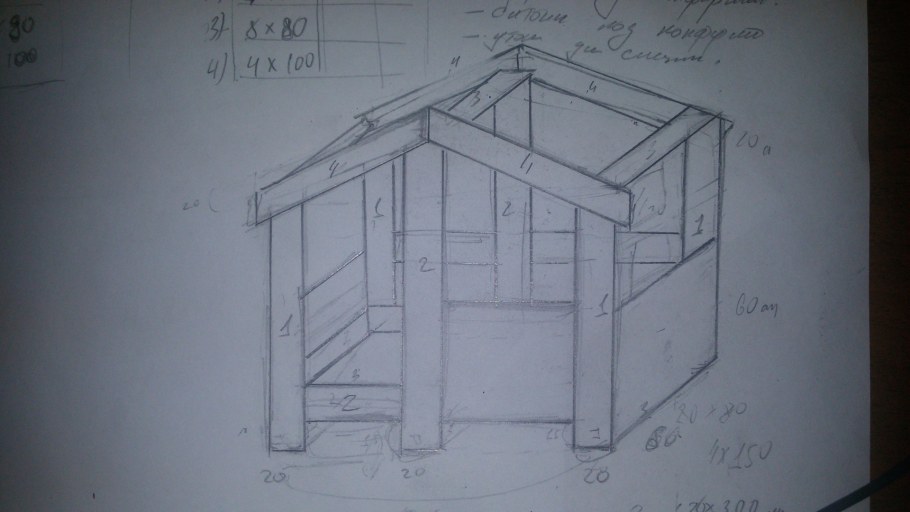 Домик для детей построить своими руками Размеры
