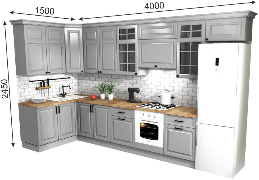 Кухня с фрезой