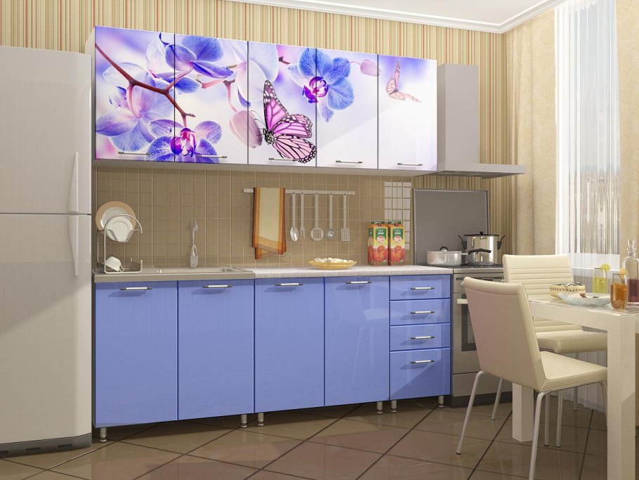 Кухня МДФ "бабочки" 1,8 м., Дисави
