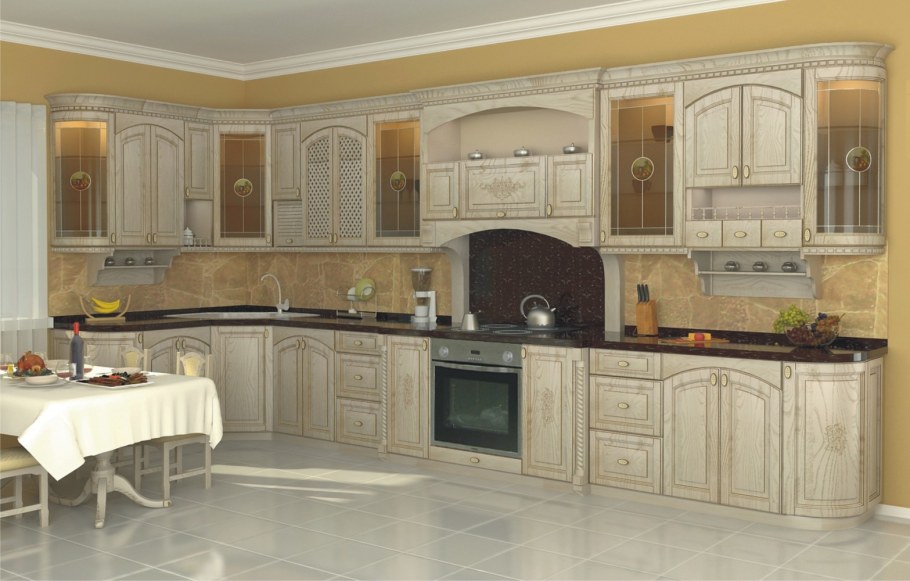 Угловая плита на кухне