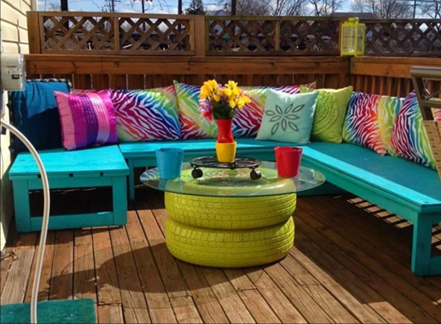 Декор на даче из старых вещей