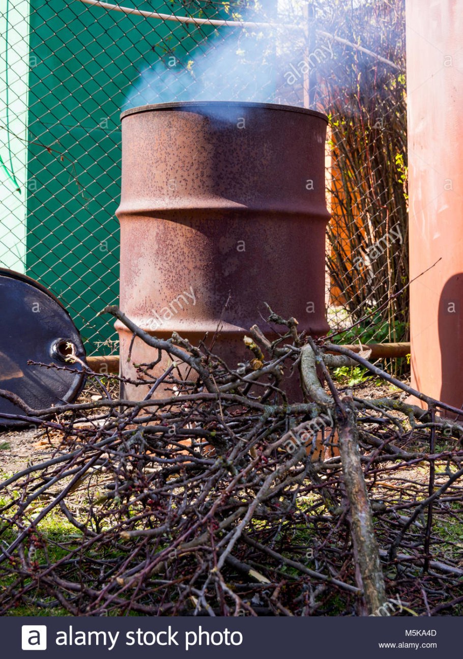 Бочка для сжигания травы