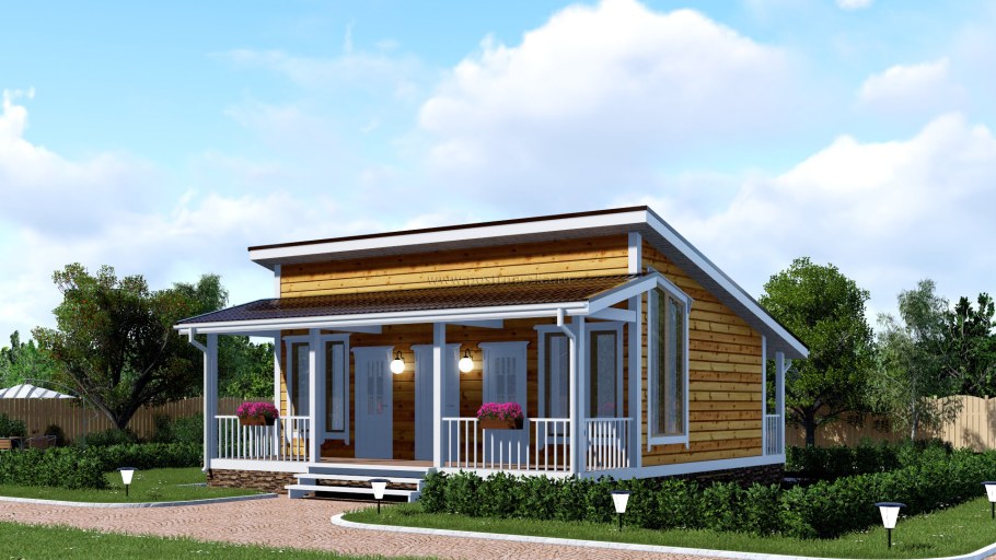 Тини Хаус с односкатной крышей