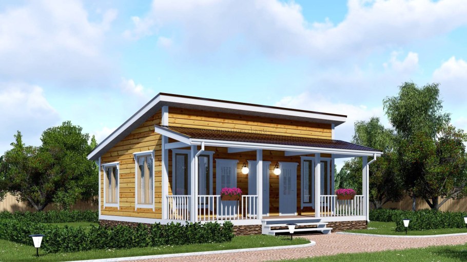 Баня из минибруса 6х3