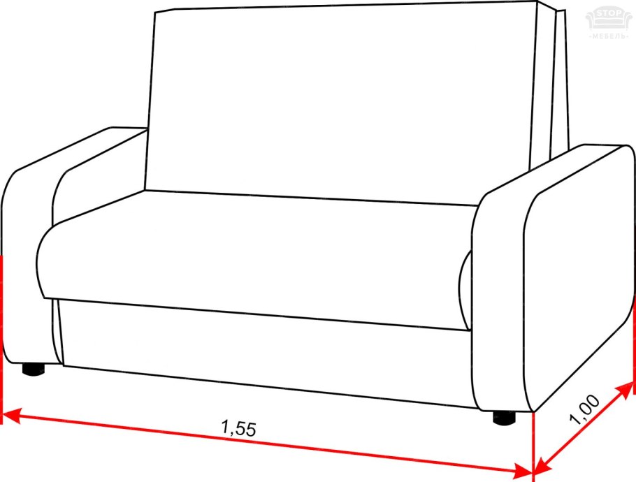 Диван-аккордеон «аккордеон 9909»