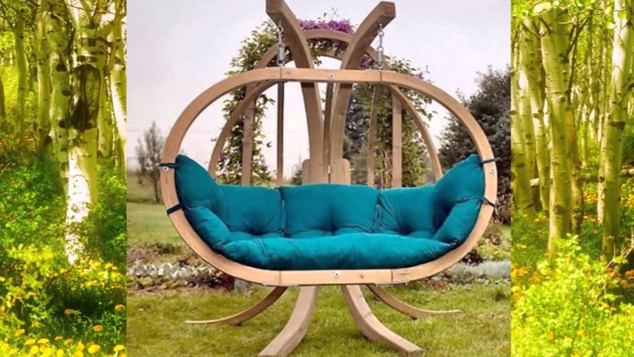 Подвесные садовые кресла из дерева