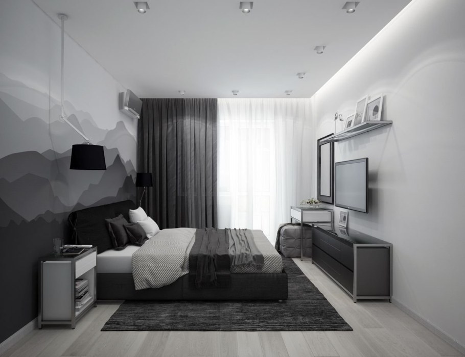 Комната в сером стиле
