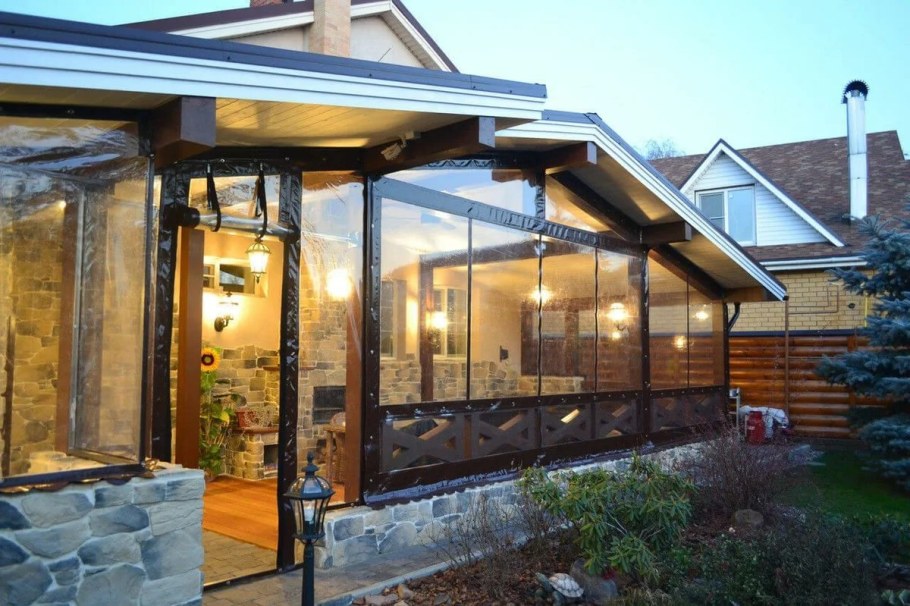 Интерьер маленькой веранды