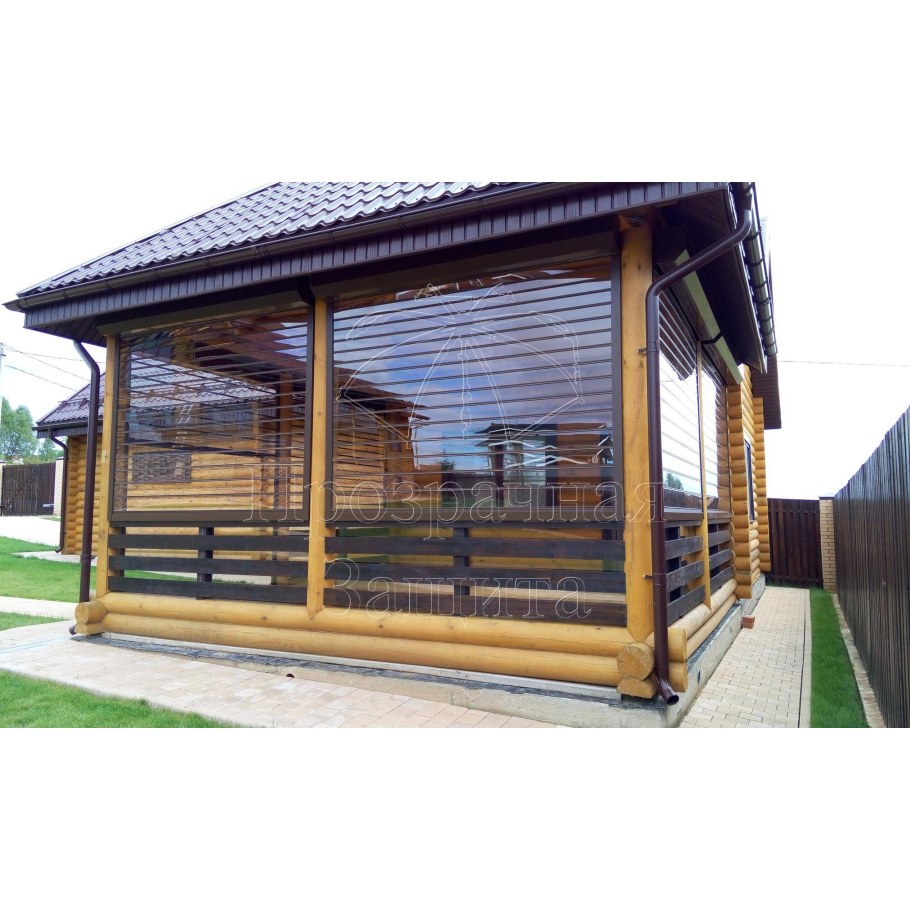 Остекление террасы с перилами