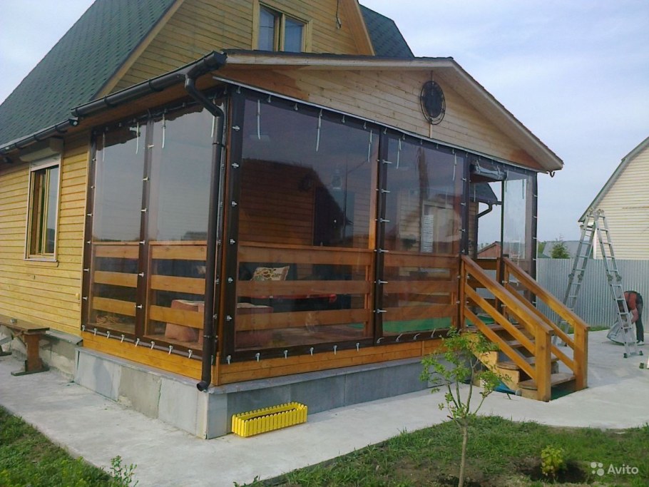 Рулонные шторы на веранду