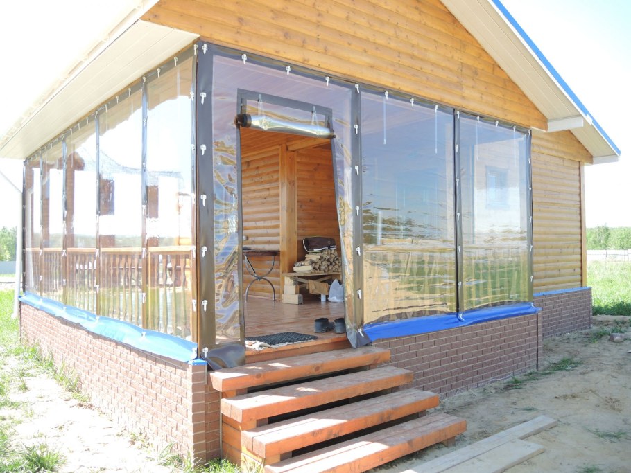 Защита беседки от дождя и ветра