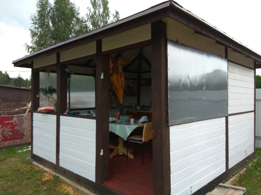 Шторы на летнюю веранду на даче