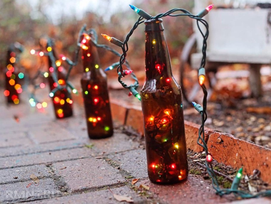 Плафон из бутылки