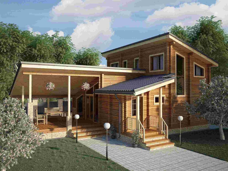 Баня из минибруса 6х3