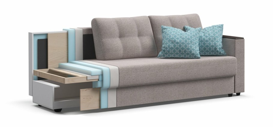 Угловой диван King se рогожка Malmo серый