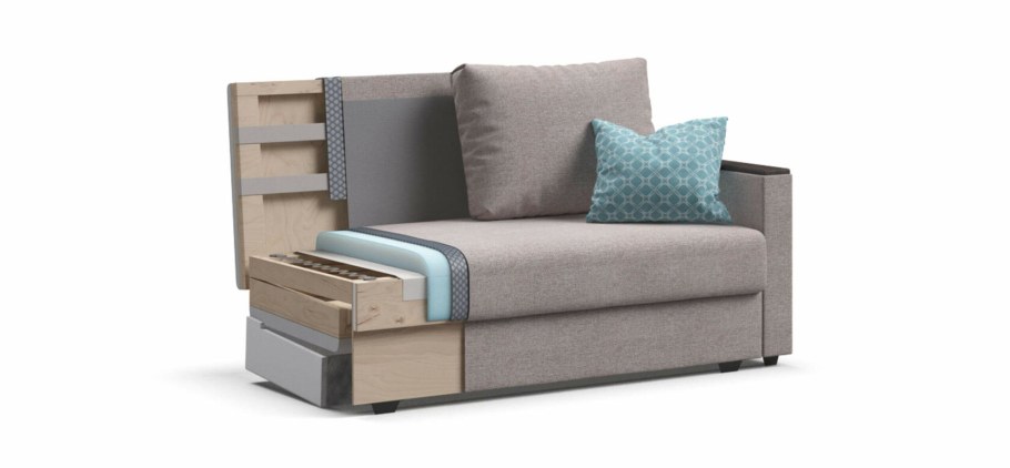 Угловой диван кёльн рогожка Malmo серый