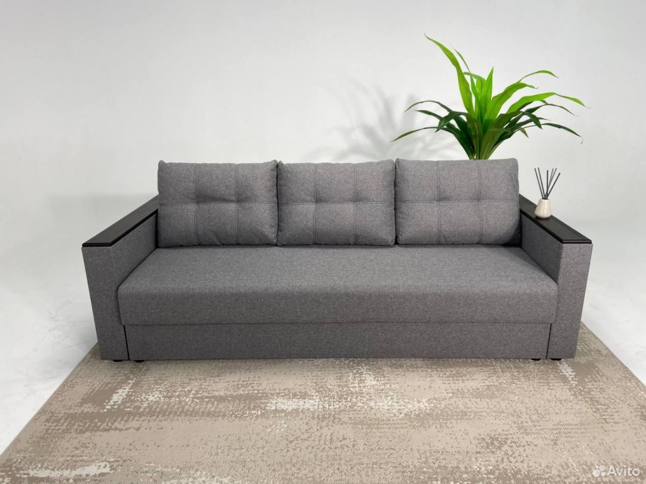 Угловой диван Атланта НПБ рогожка Malmo бежевый