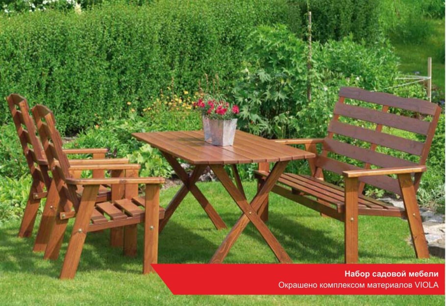 Стол и скамейки для беседки