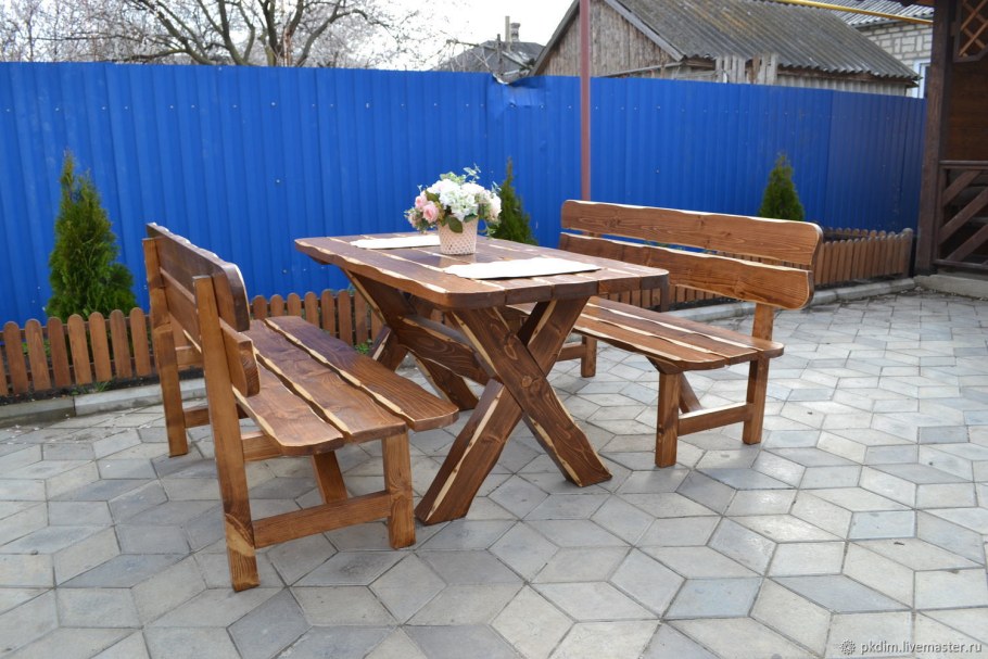 Деревянная Садовая мебель