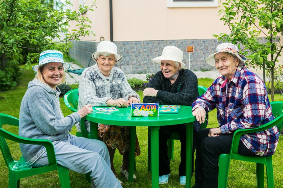 Пенсионеры на даче