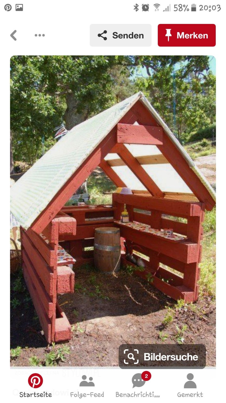 Детский домик из поддонов